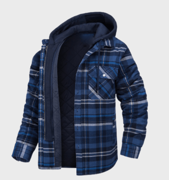 STENLEY - Men's Heavy Check Print Winter Jacket