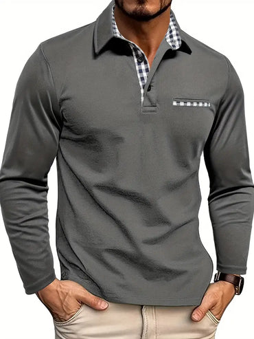 Stefan Men's Long Sleeve Polo Shirt