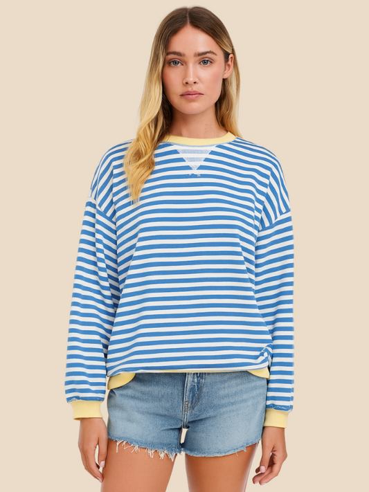 Mabel | Women's Cozy Oversized Striped Knit Sweater