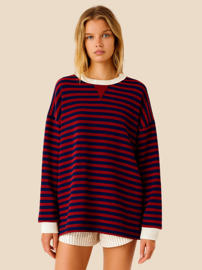 Mabel | Women's Cozy Oversized Striped Knit Sweater