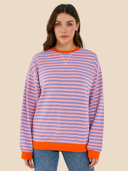 Mabel | Women's Cozy Oversized Striped Knit Sweater