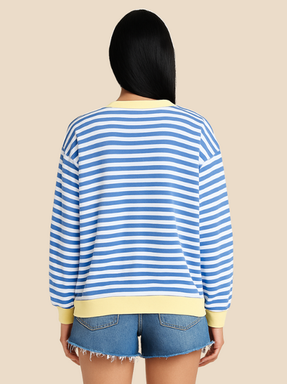 Mabel | Women's Cozy Oversized Striped Knit Sweater