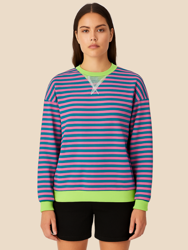 Mabel | Women's Cozy Oversized Striped Knit Sweater