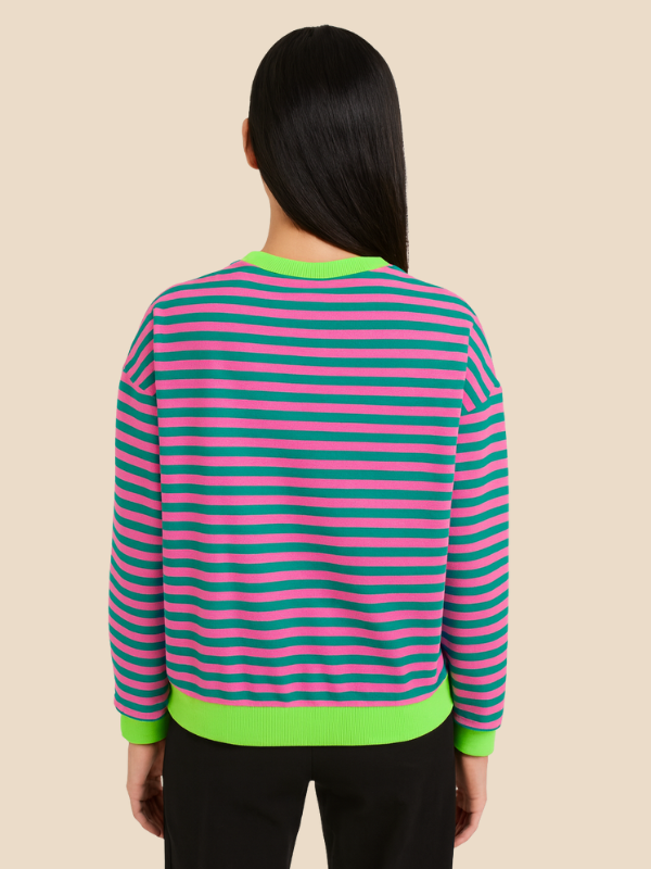 Mabel | Women's Cozy Oversized Striped Knit Sweater
