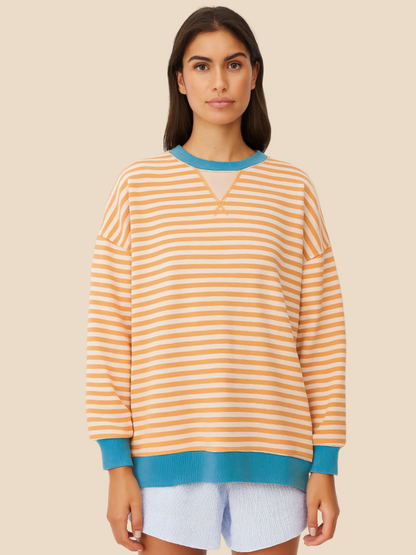 Mabel | Women's Cozy Oversized Striped Knit Sweater