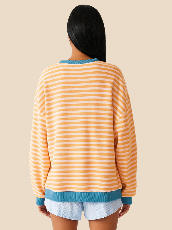Mabel | Women's Cozy Oversized Striped Knit Sweater