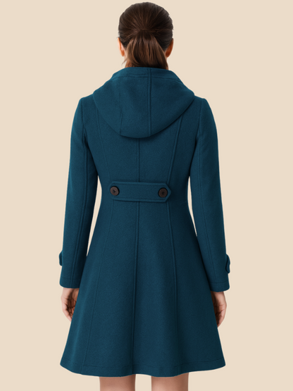 Anna | Women's Hooded A-Line Coat