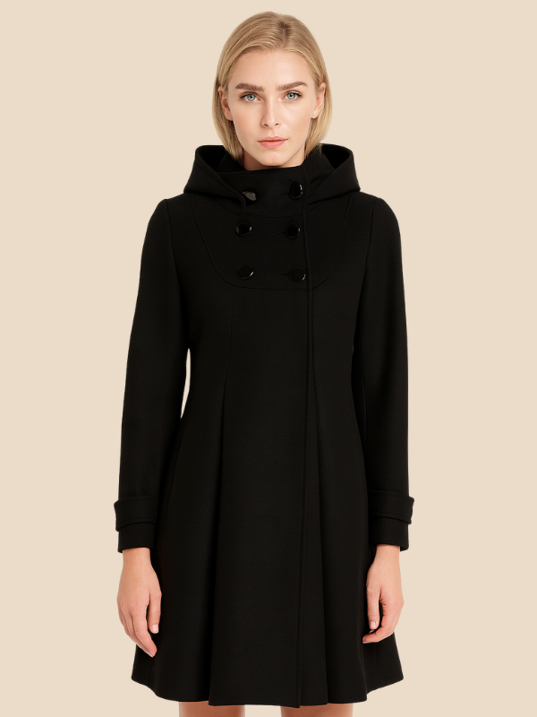 Anna | Women's Hooded A-Line Coat