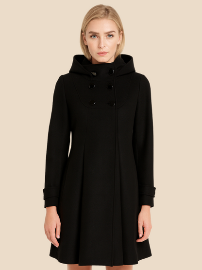 Anna | Women's Hooded A-Line Coat