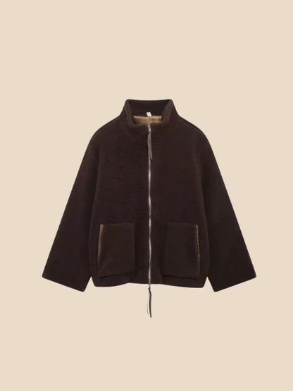 Imogen | Women's Oversized Sherpa Fleece Jacket Perfect for Special Events