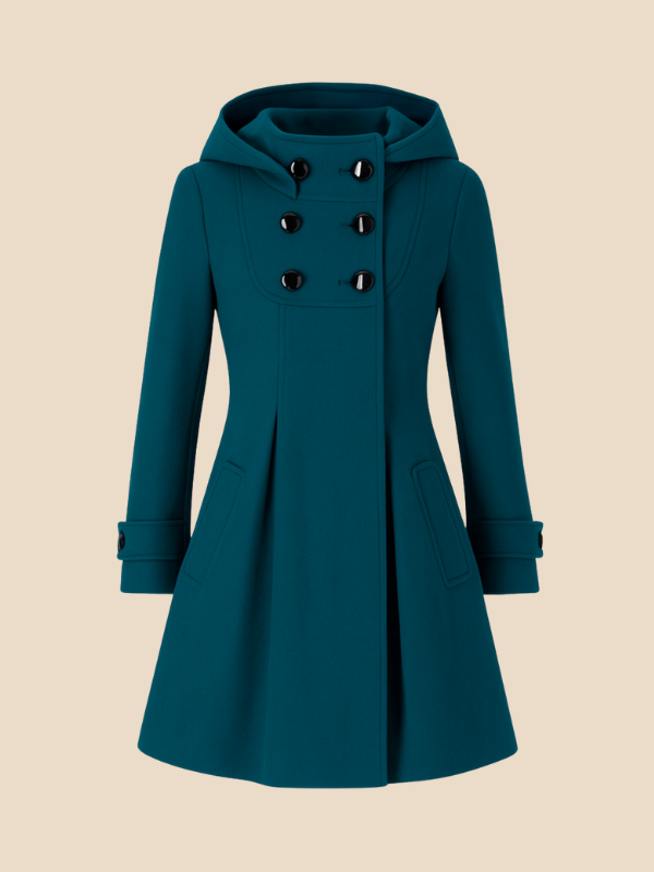 Anna | Women's Hooded A-Line Coat