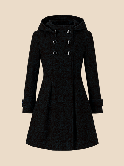 Anna | Women's Hooded A-Line Coat