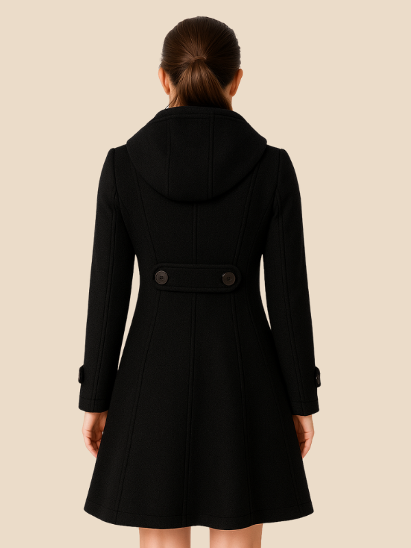 Anna | Women's Hooded A-Line Coat