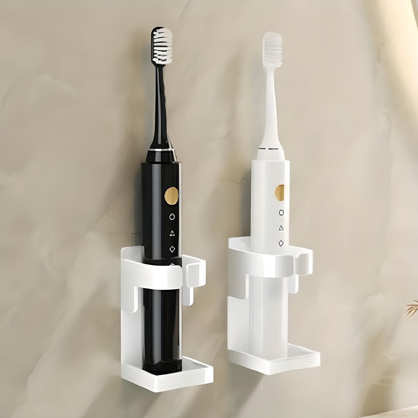 GripRack | Wall-Mounted Electric Toothbrush Holder - Bathroom Organizer for Toothbrush Storage