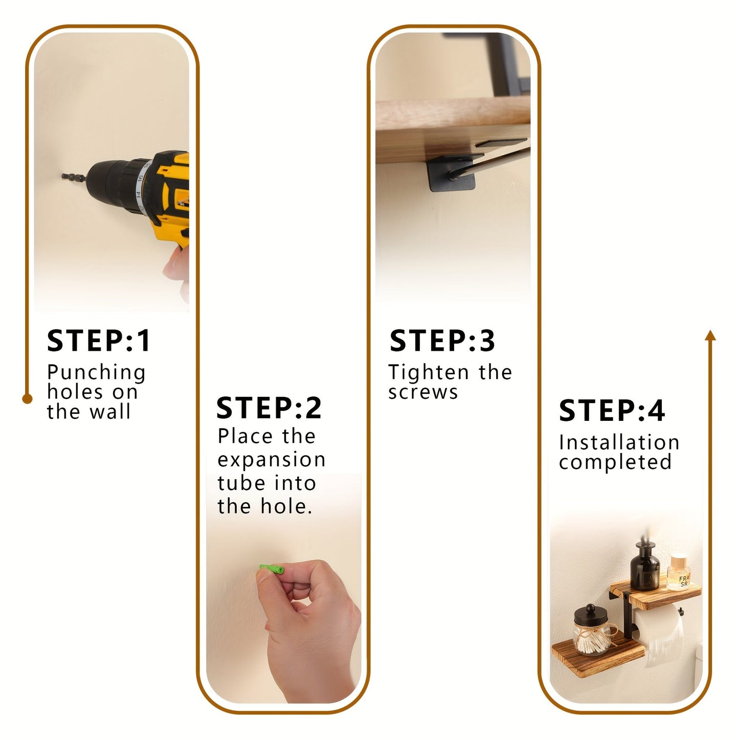 TissueLedge | Vertical Wooden Napkin Holder - Space-Saving Organizer for Kitchen and Bathroom