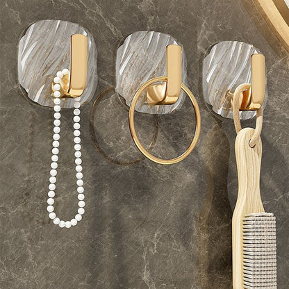 HookElegance | Clear Acrylic No-Drill Wall Hook - Strong Self-Adhesive, Reusable & Waterproof for Bathroom Use