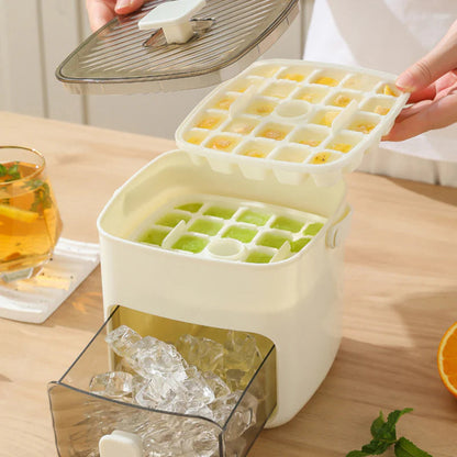 Convenient Ice Storage Container with Pressure Mechanism