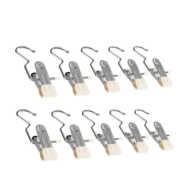 Durable Stainless Steel Clothing Clips - Heavy-Duty Hangers