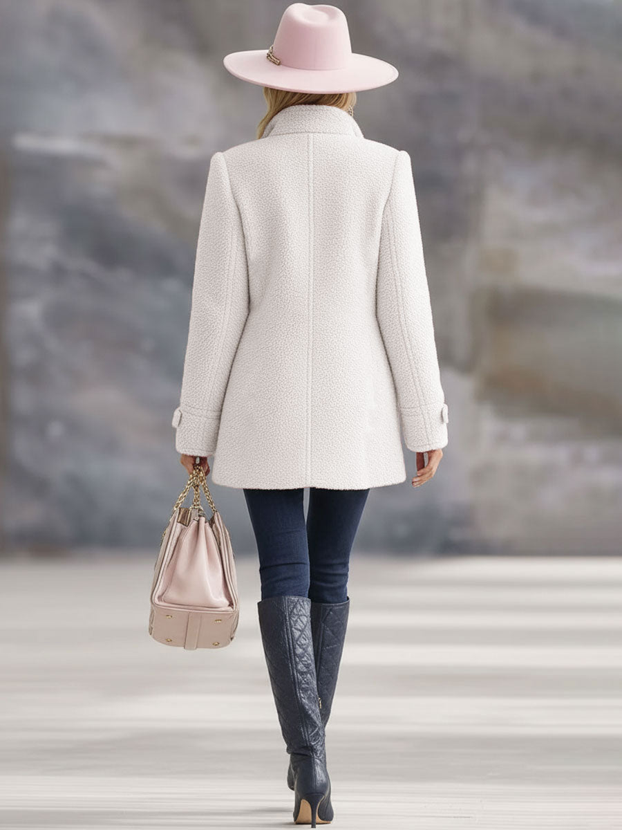 Retro Pink Fleece Zip-Up Jacket