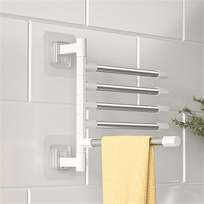 SlickRack | Suction Cup Wall-Mounted Towel Rack - No-Drill Bathroom Storage Solution for Towels and Toiletries