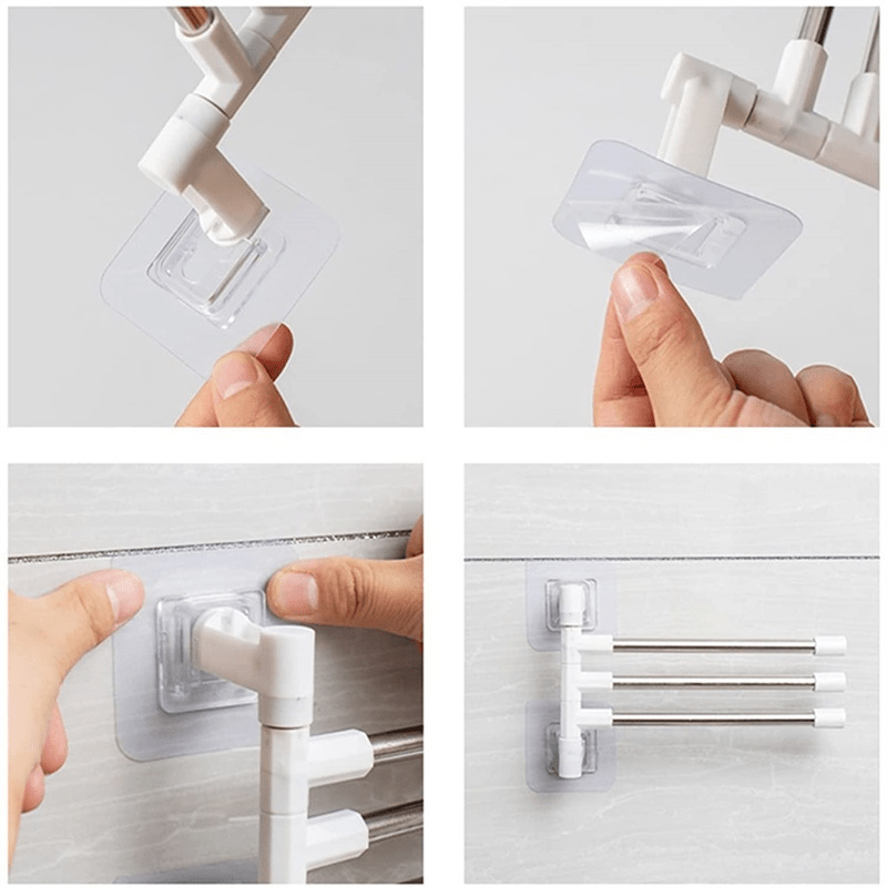 SlickRack | Suction Cup Wall-Mounted Towel Rack - No-Drill Bathroom Storage Solution for Towels and Toiletries