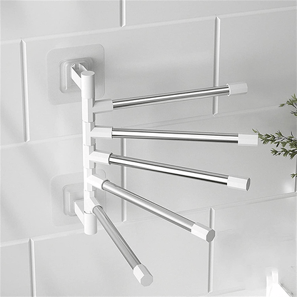 SlickRack | Suction Cup Wall-Mounted Towel Rack - No-Drill Bathroom Storage Solution for Towels and Toiletries