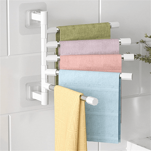 SlickRack | Suction Cup Wall-Mounted Towel Rack - No-Drill Bathroom Storage Solution for Towels and Toiletries