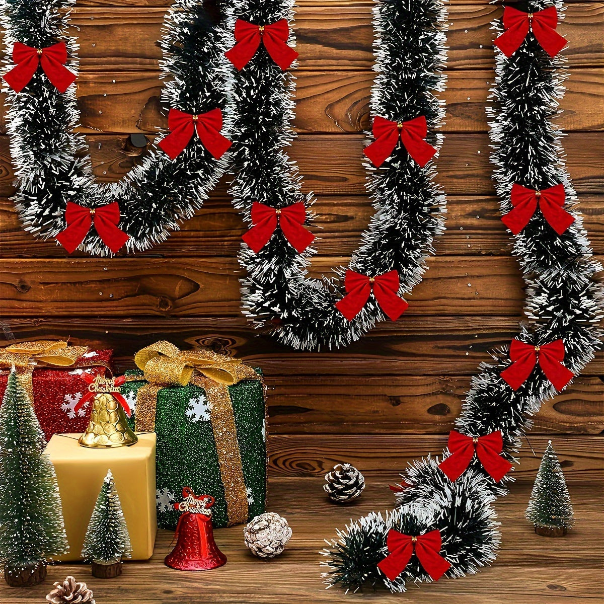 2-Pack Battery-Operated LED Christmas Garland Lights