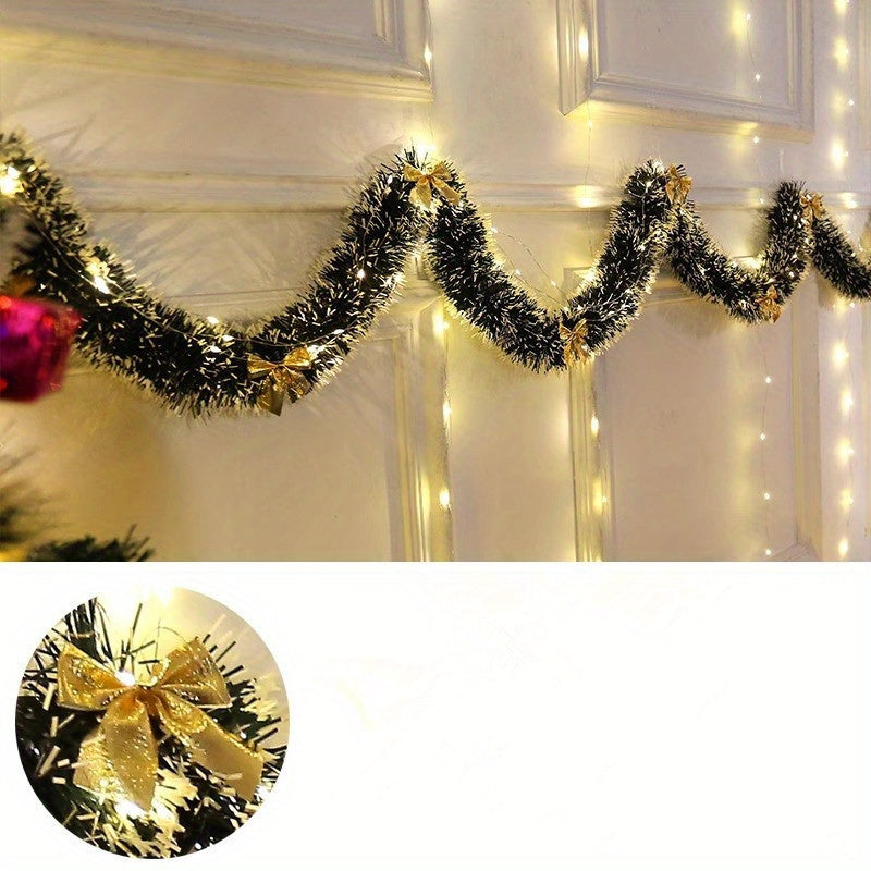 2-Pack Battery-Operated LED Christmas Garland Lights
