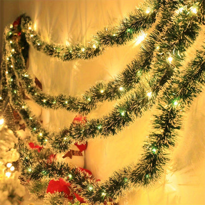2-Pack Battery-Operated LED Christmas Garland Lights