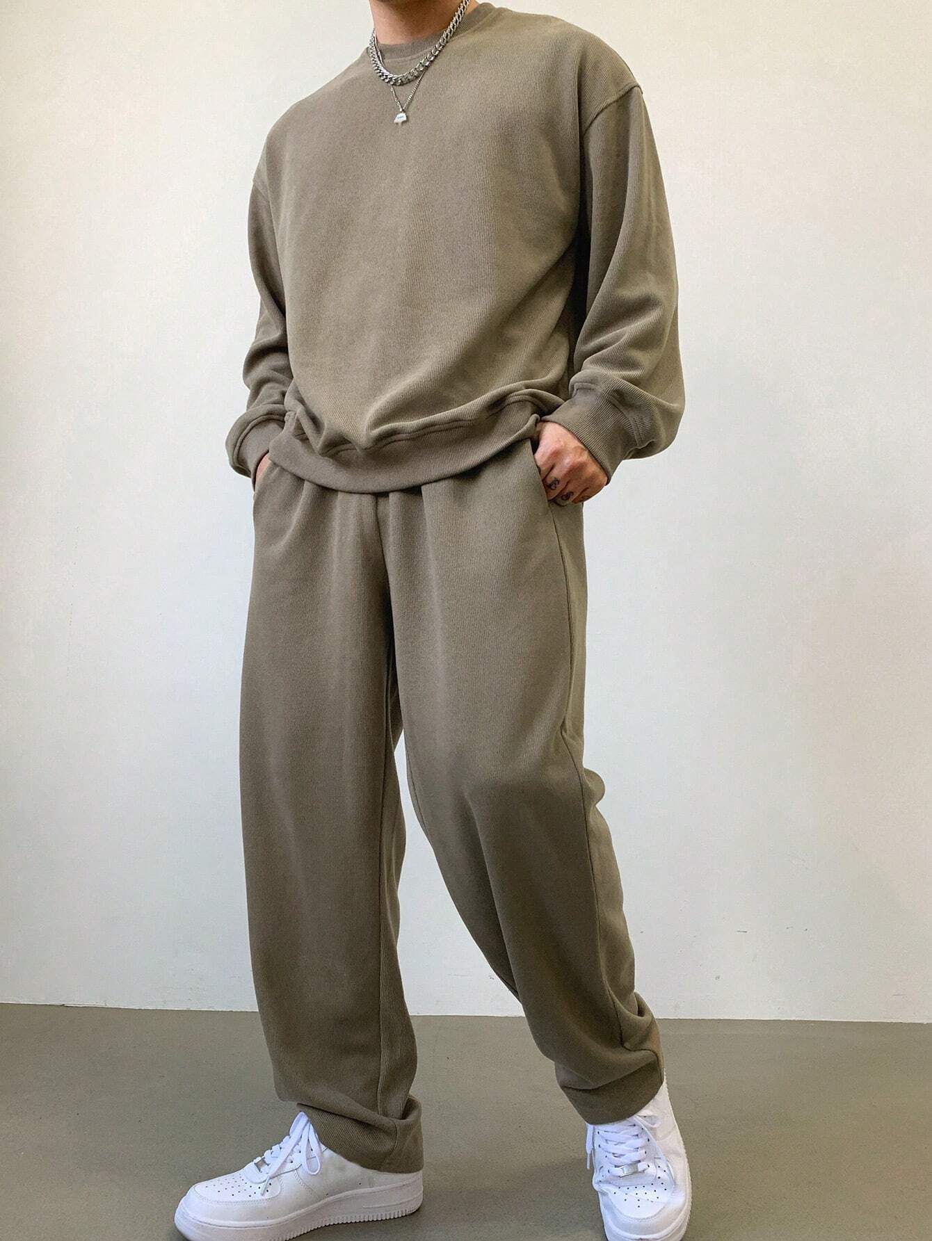 LIVAA Men's Hoodie and Trousers Tracksuit Set