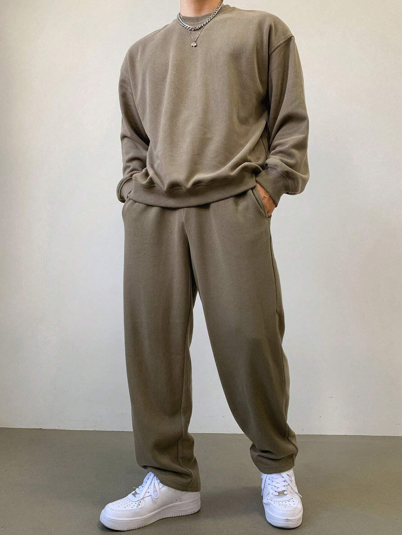 LIVAA Men's Hoodie and Trousers Tracksuit Set