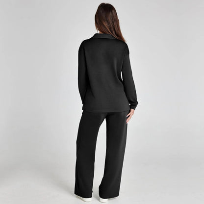 Eline | Luxe Loungewear Set with Comfortable Trousers and V-Neck Style