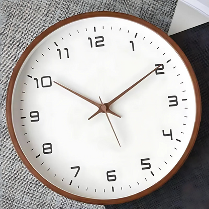 Elegant Woodland-Inspired Wooden Wall Clock