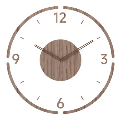 Nock 30 cm Contemporary Wall Clock in Acrylic and Wood for Living Room Decor