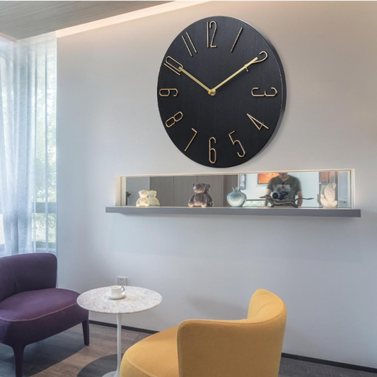 Chic Wall Clock with Vibrant Accents