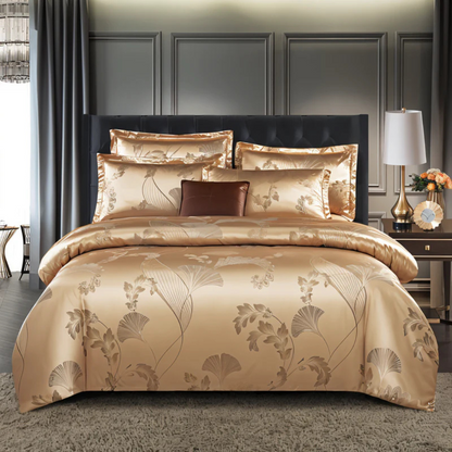 Light Satin Floral Print Duvet Cover