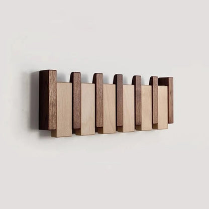 Collapsible Wooden Hanger with Handy Hooks