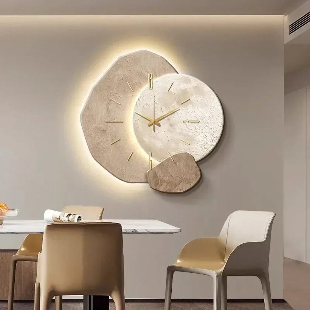Stylish Brisva Wooden Wall Clock with LED Illumination