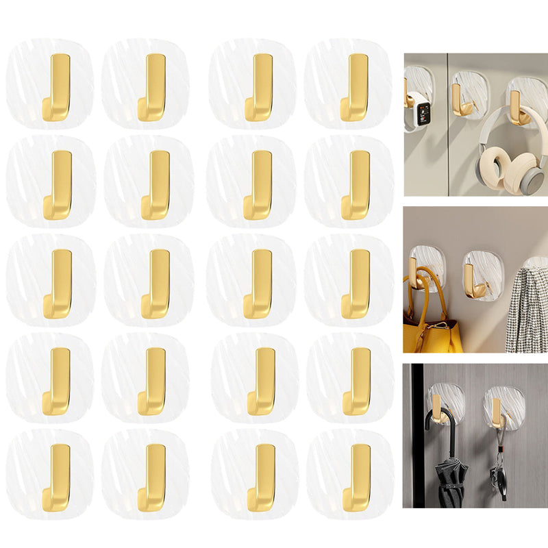 HookElegance | Clear Acrylic No-Drill Wall Hook - Strong Self-Adhesive, Reusable & Waterproof for Bathroom Use