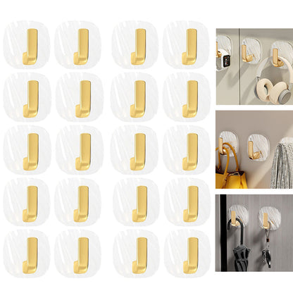 HookElegance | Clear Acrylic No-Drill Wall Hook - Strong Self-Adhesive, Reusable & Waterproof for Bathroom Use