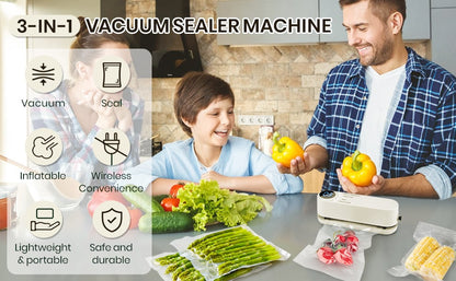Cordless Vacuum Sealer – Extend Food Freshness for Up to 5 Times Longer