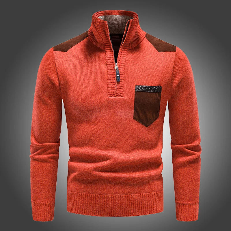 BELVA - Cozy Men's Winter Zip-Up Sweater