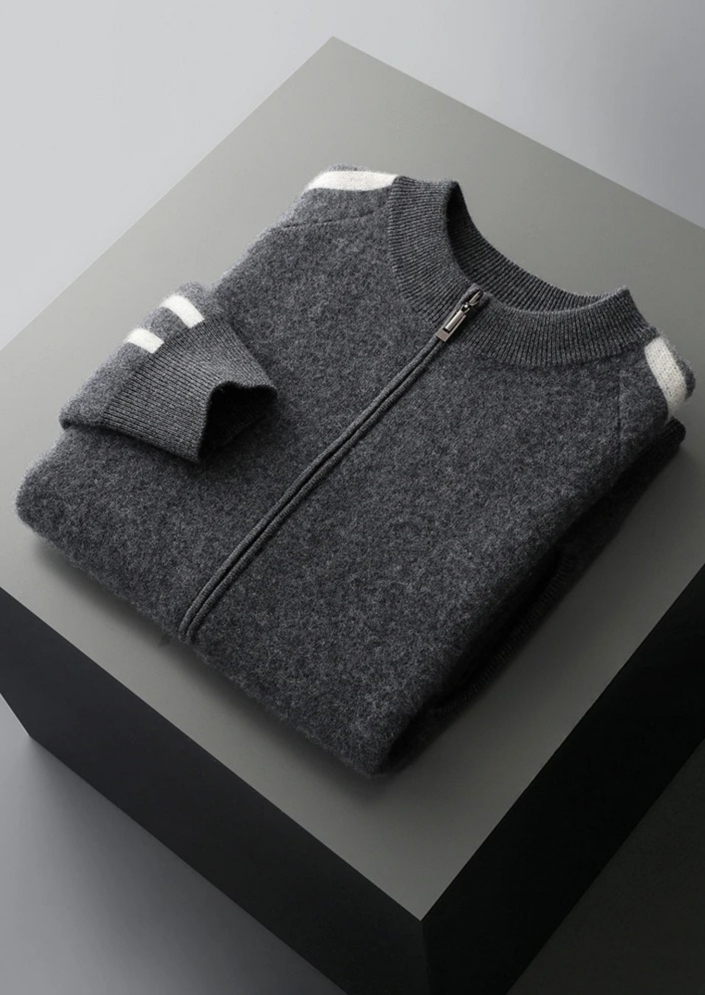 LIVAA Striped Wool Cardigan