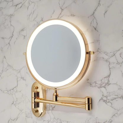 GlamGlow | Premium Gold Vanity Mirror with Magnifying Feature