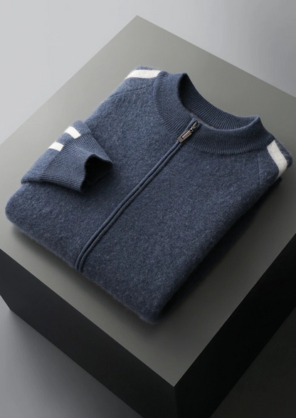 LIVAA Striped Wool Cardigan