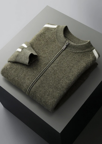 LIVAA Striped Wool Cardigan