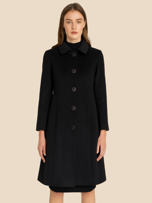 Divisha | Stylish Long Wool Coat for Women - Cozy Winter Outerwear