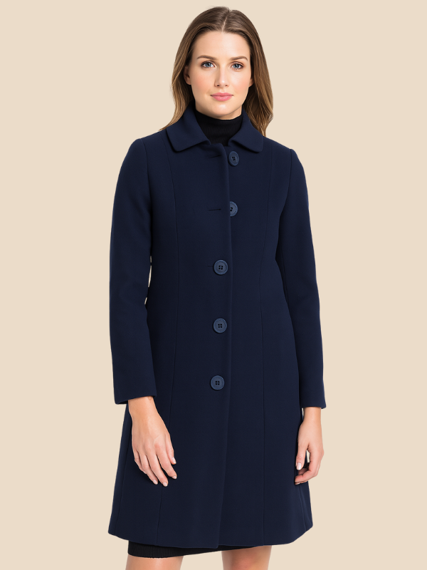 Divisha | Stylish Long Wool Coat for Women - Cozy Winter Outerwear