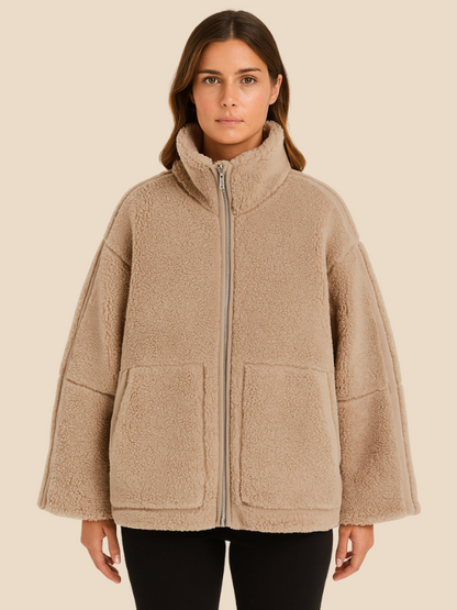 Imogen | Women's Oversized Sherpa Fleece Jacket Perfect for Special Events